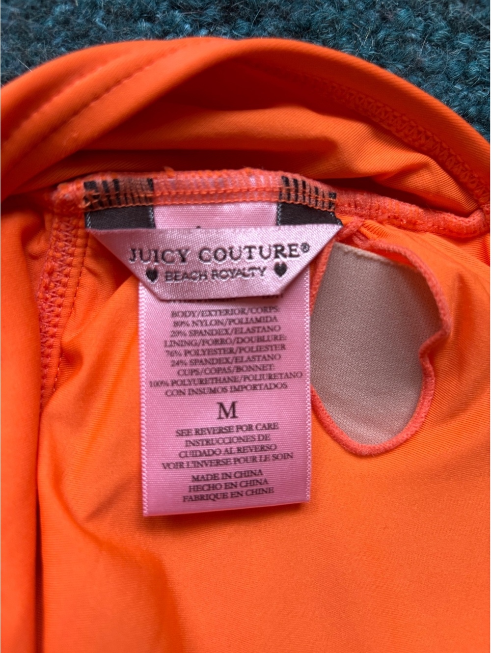 Vintage Y2K Juicy neon orange swimsuit - Picture 6 of 6